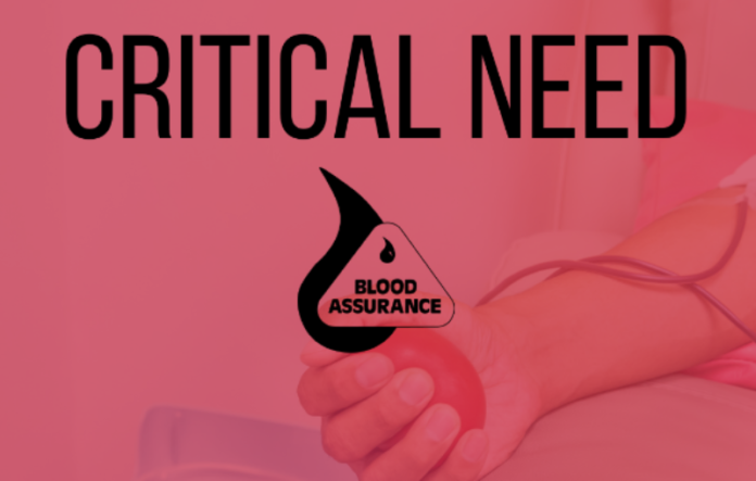 blood assurance critical need