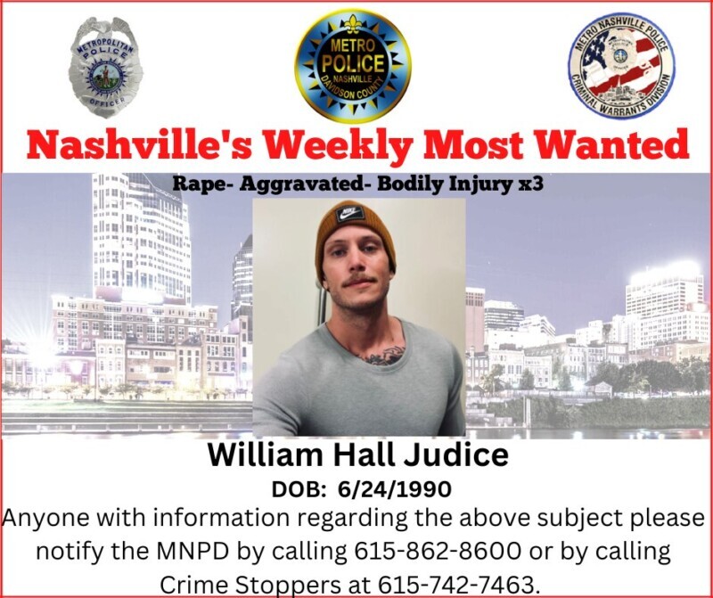 Nashville's Weekly Most Wanted as of March 14, 2023 - Sumner County Source