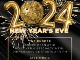 new years eve event at the rudder