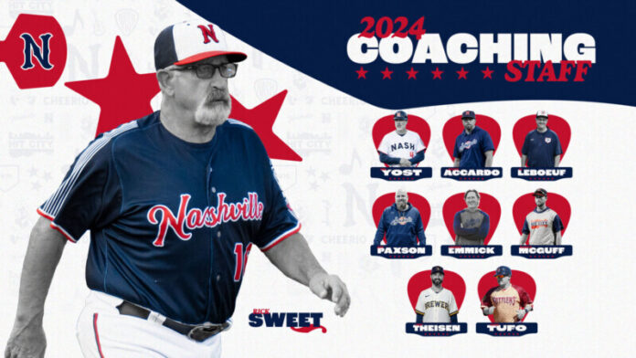 Nashville Sounds 2024 Coaching Staff Announced by Milwaukee Brewers