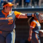 KNOXVILLE, TN - March 16, 2024 - Pitcher Payton Gottshall #33 of the Tennessee Lady Volunteers during the game between the Missouri Tigers and the Tennessee Lady Volunteers at Sherri Parker Lee Stadium in Knoxville, TN. Photo By Kate Luffman/Tennessee Athletics