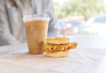 Iced Coffee and Honey Butter Chicken Biscuit