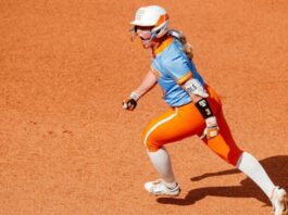 KNOXVILLE, TN - May 04, 2024 - Infielder Taylor Pannell #3 of the Tennessee Lady Volunteers during the game between the Kentucky Wildcats and the Tennessee Lady Volunteers at Sherri Parker Lee Stadium in Knoxville, TN. Photo By Emma Corona/Tennessee Athletics