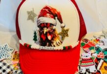 create your own christmas trucker hat