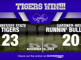 Tennessee State Tigers secure a crucial 23-20 victory over Gardner-Webb Bulldogs in a thrilling Big South Conference matchup at Spangler Stadium.