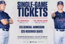 Baseball Ticket Sale Information for Select Non-Conference Series