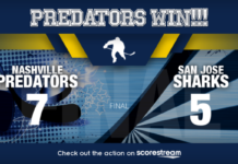 Predators Rally from Early Deficit to Rout Sharks 7-5