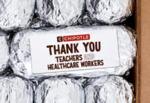 CHIPOTLE CELEBRATES TEACHERS AND THE HEALTHCARE COMMUNITY WITH MORE THAN $2 MILLION IN FREE BURRITOS