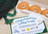 All graduating high school and college seniors wearing class of 2025 swag eligible May 28