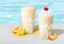 Guests can enjoy Chick-fil-A's Peach Milkshake and new Peach Frosted Lemonade.