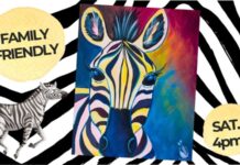 zebra painting at painting with a twist