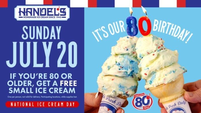 Handel’s Ice Cream Celebrates 80 Sweet Years with Free Ice Cream for Everyone 80 and Older