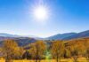 Sunny weather conditions for local forecast