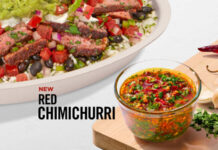 Prepared in-restaurant daily, Red Chimichurri is a tangy, delicious sauce that was curated to pair with Chipotle’s Carne Asada and is available for a limited time.