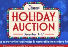 ASCAP Foundation’s 5th Annual Holiday Auction Features 50+ Exclusive Items from Top Hitmakers