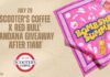 Scooter's Coffee Free Bandana with Red Bull Bombshell Drinks